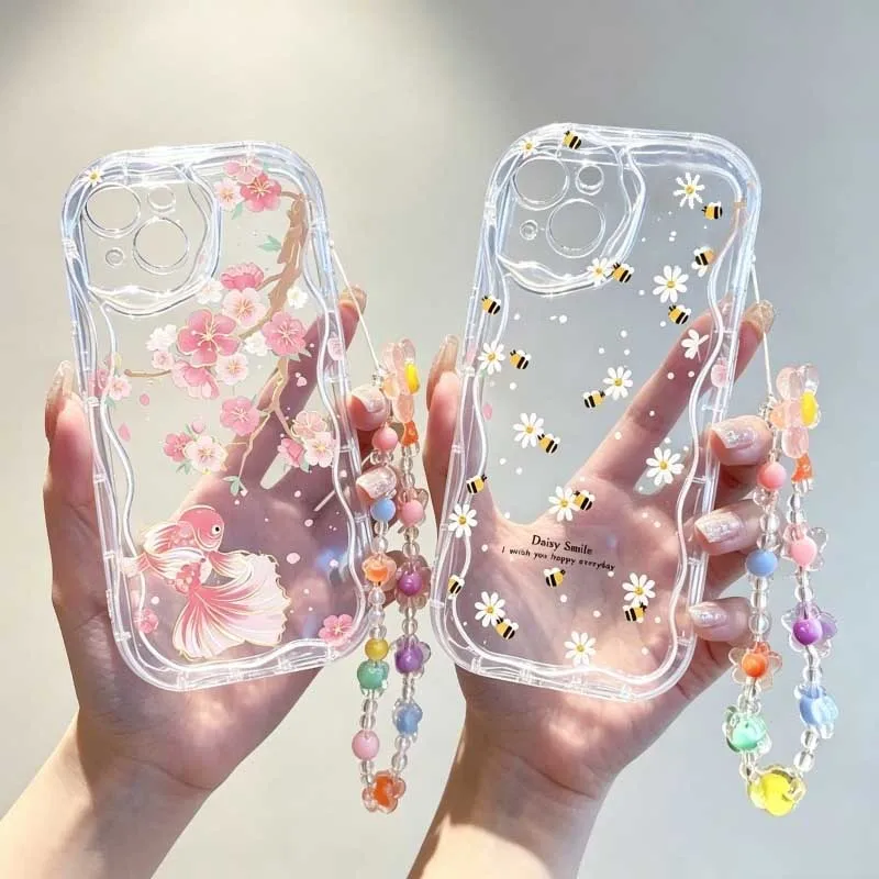 Funda con correa para la muñec - Cute Cartoon Wrist Strap Silicone Case reseña y precio