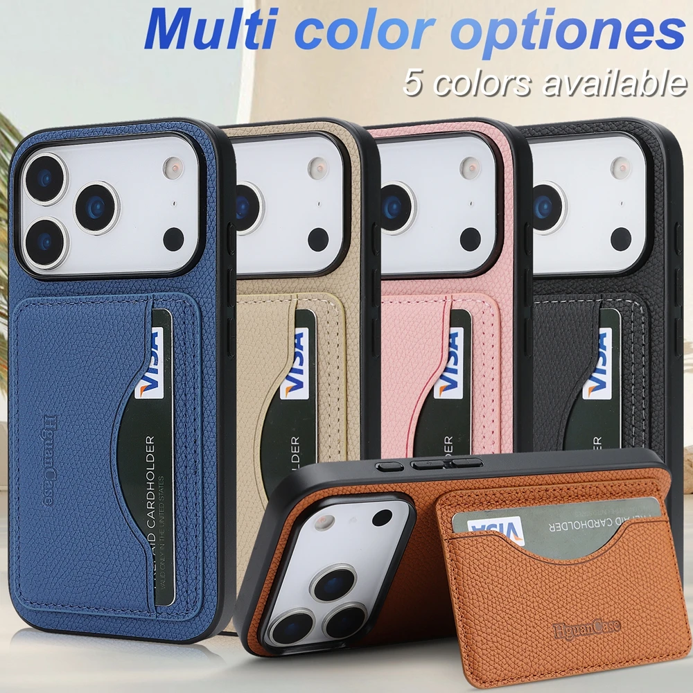 Funda de Cuero con Tarjetero y - Leather Wallet Card Holder Phone Cover reseña y precio